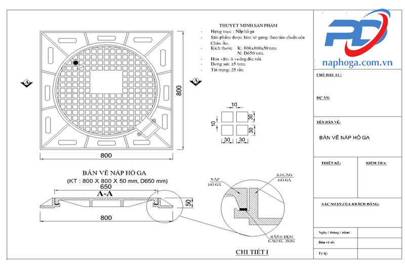 Chức năng và yêu cầu bản vẽ cad nắp hố ga